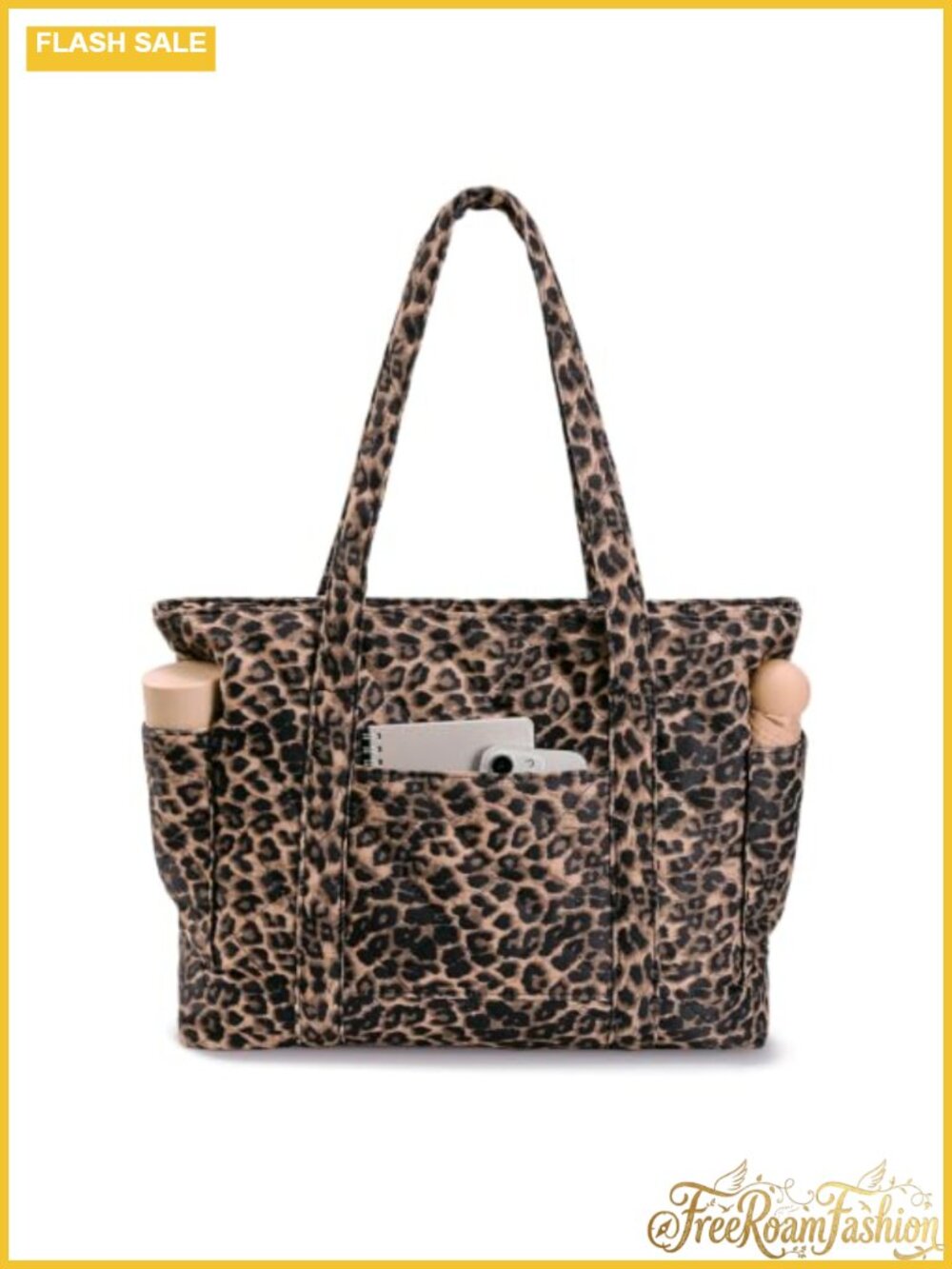 Quilted Nylon Tote Bag Multi-Pocket Hobo Shoulder Bag Travel Work